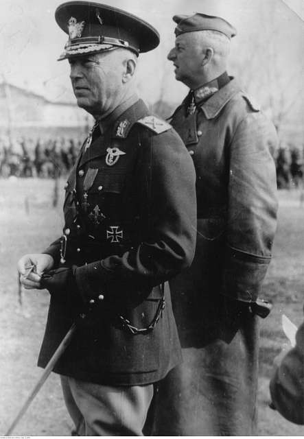Marshal Ion Antonec (left) and general Erich von Manstein