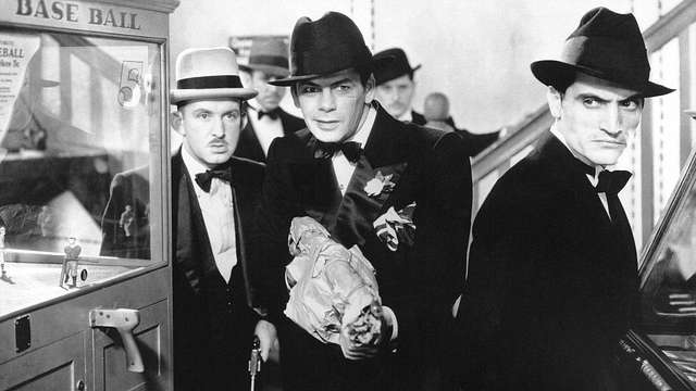 Vince Barnett, Paul Muni and Pedro Regas Scarface (1932) publicity still.
