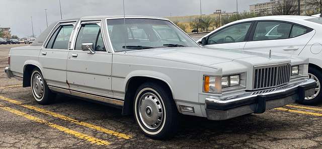 1987 Mercury Grand Marquis photographed in Bethel Park, Pennsylvania.