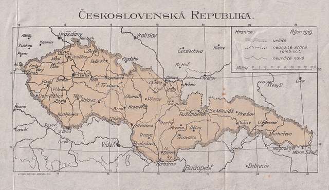 October 1919 map of the Czechoslovak Republic