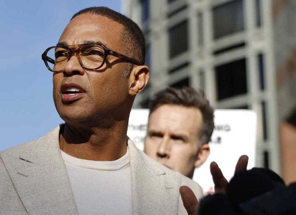 LOS ANGELES, CALIFORNIA - JANUARY 30: Journalist Don Lemon (L) issues a statement to media, as husband Tim Malone looks on, outside federal court on January 30, 2026 in Los Angeles, California. Lemon was arrested in Beverly Hills in connection to a protest he had covered at a Minnesota church. He was released without bail and is scheduled to appear in federal court in Minneapolis on February 9th. (Photo by Mario Tama/Getty Images)