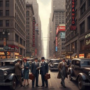 American City Street in the 1930s