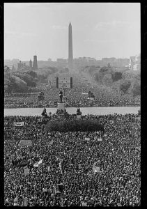 Aerial View of Marchers on the National Mall During the Million Man March